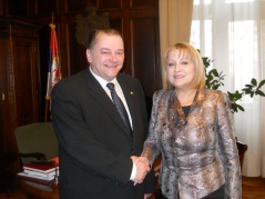 12 March 2012 National Assembly Speaker Prof. Dr Slavica Djukic Dejanovic receives the Speaker of the Assembly of AP Vojvodina Sandor Egeresi
